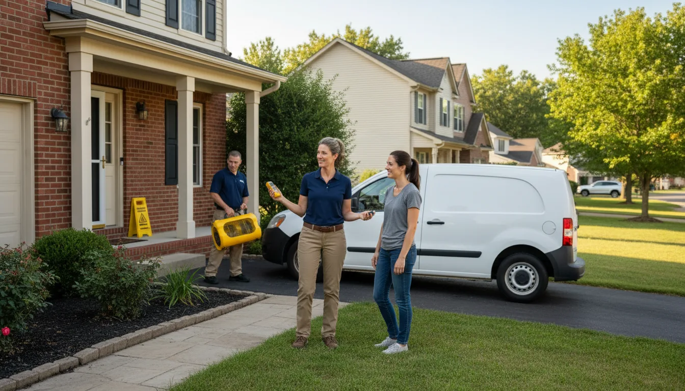 Residential water damage restoration in Coatsburg, IL
